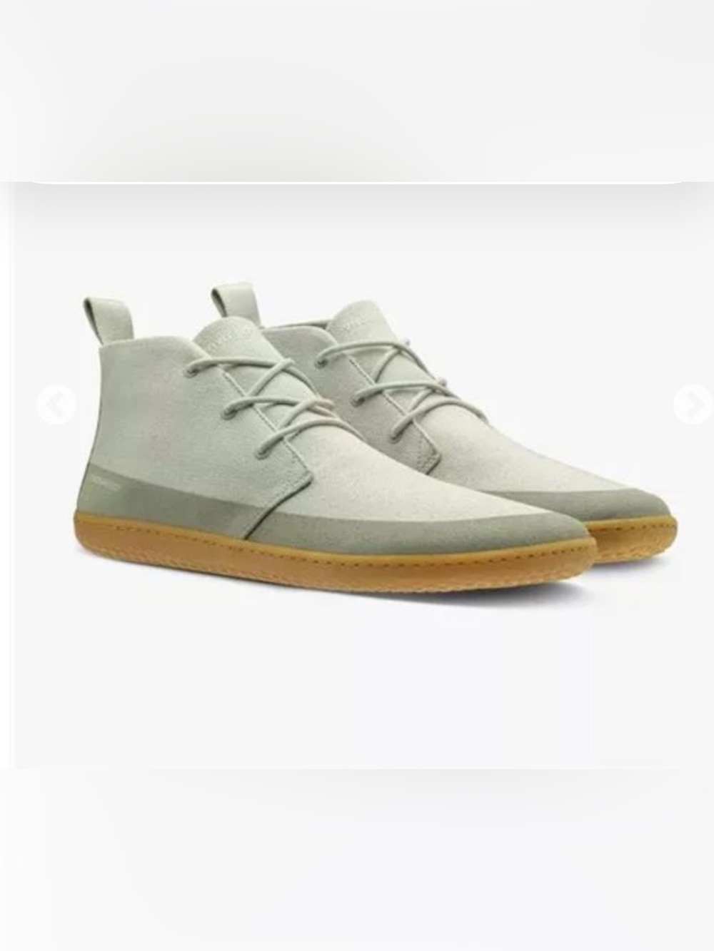 Vivo Barefoot Men's Chukka Boots in Light Gray with Gum Sole